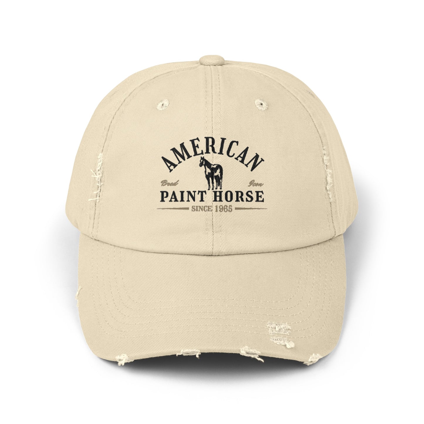 American Paint Horse Unisex Distressed Cap | Cotton Twill Hat | Horse Lover Hat | Gift for Equestrian | Horse Breed Baseball Cap