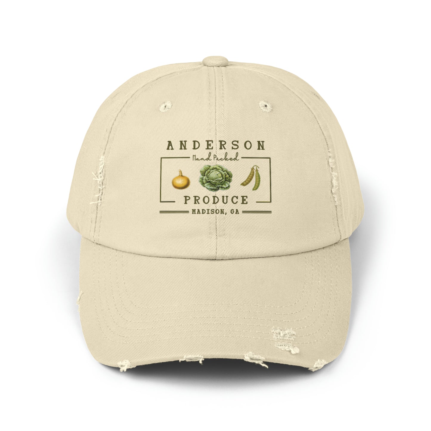 Custom Farm Unisex Distressed Cap | Personalized Vegetable Farmer Baseball Hat | Gift for Farmers | Farmer's Market Hat | Homesteading