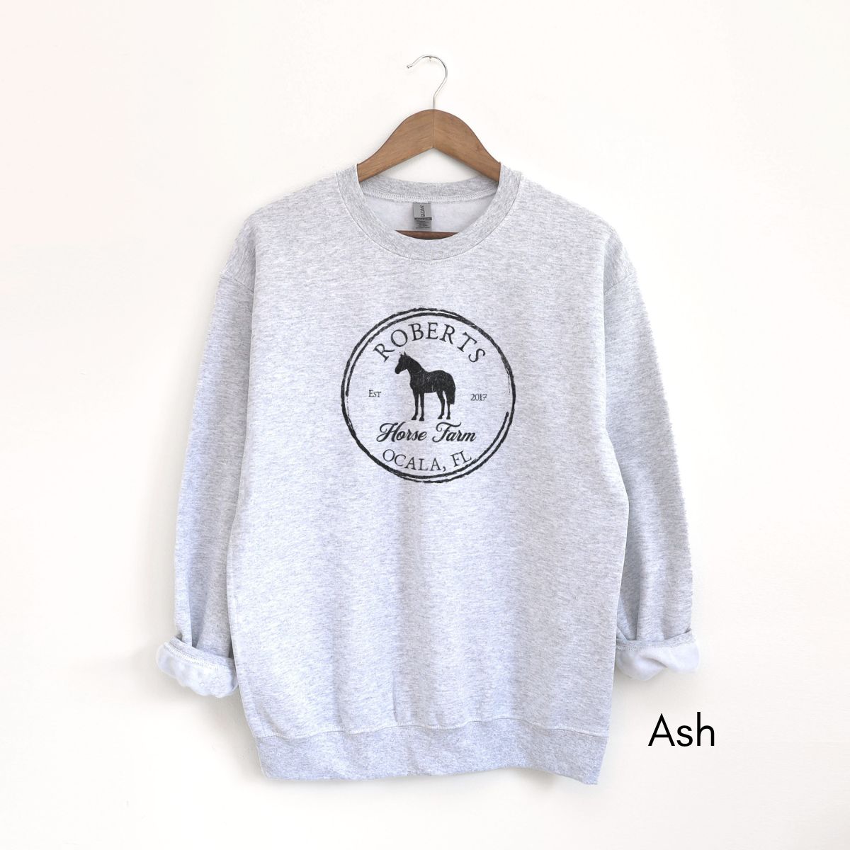 Custom Local Horse Farm Unisex Crewneck Sweatshirt | Horse Lover shirt | Gift for Equestrian |  Personalized Horse Farm Sweatshirt