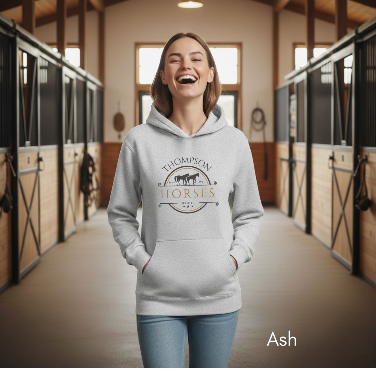 Custom spoiled horse HOODIE Unisex Heavy Blend Hooded Sweatshirt | Personalized gift for Horse Lover | Equestrian Gift
