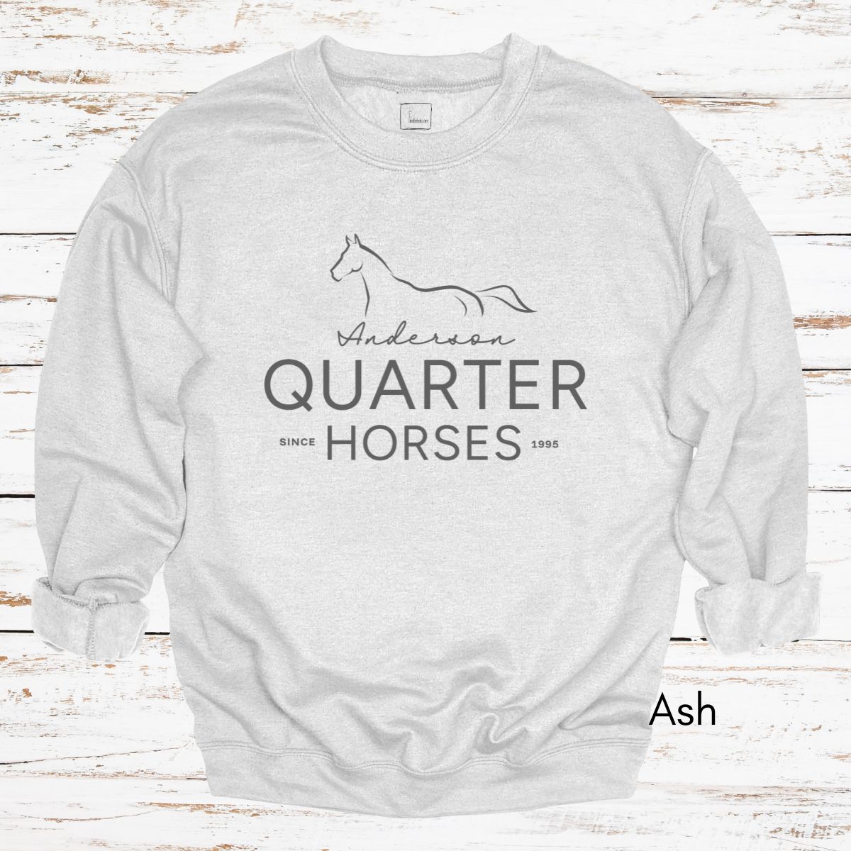Custom Quarter Horse Farm Unisex Crewneck Sweatshirt