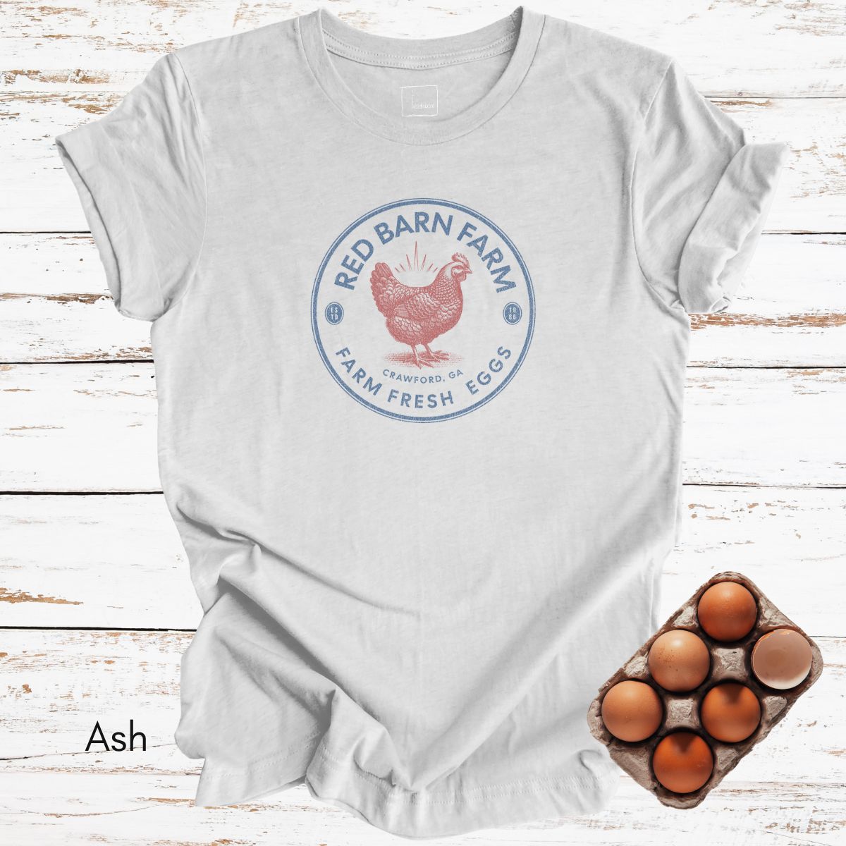 Custom Patriotic Style Egg Farm Light Weight Unisex Jersey T-shirt