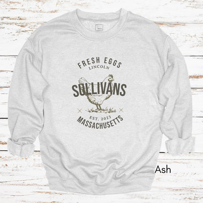 Custom Local Egg Farm Unisex Crewneck Sweatshirt