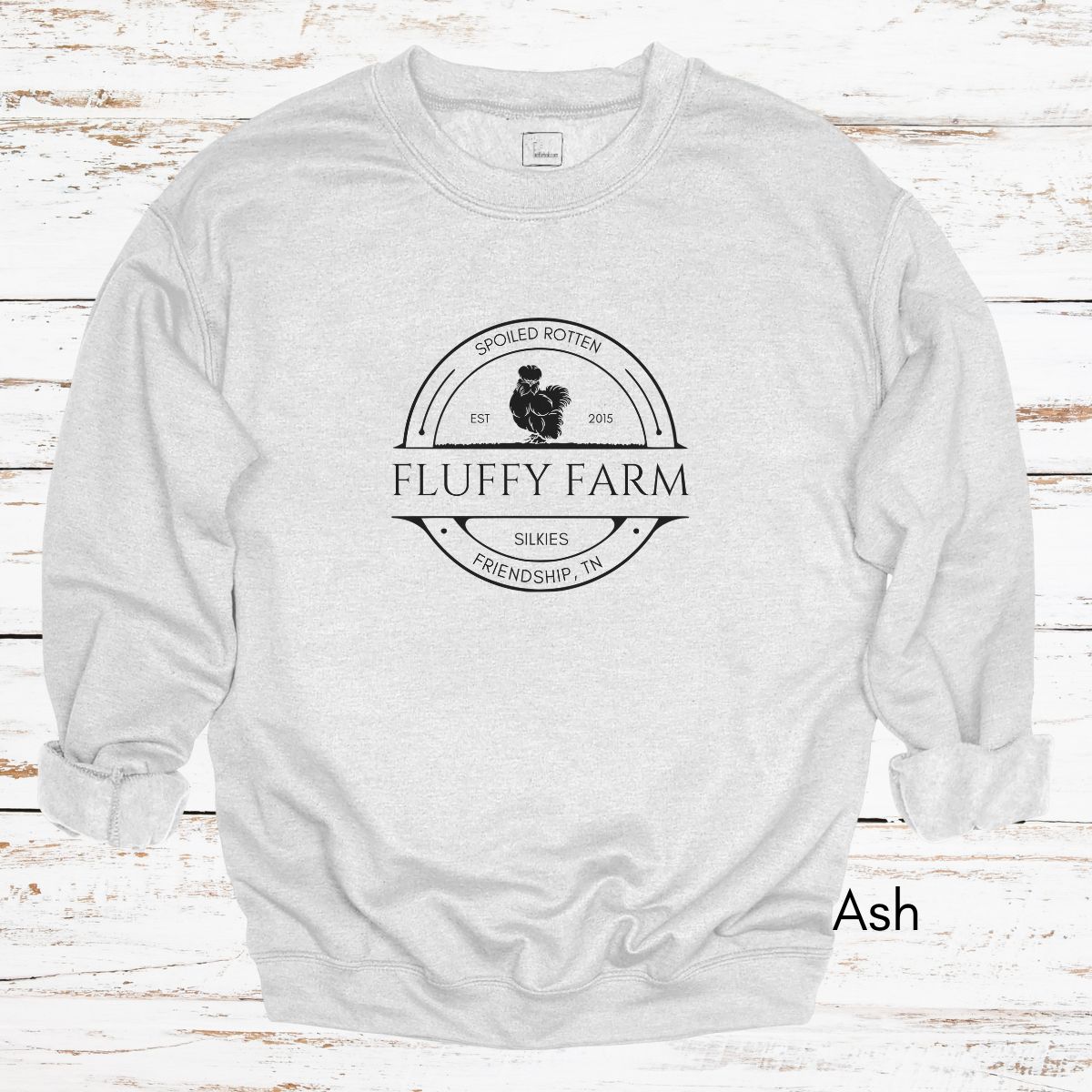 Custom Silkie Chicken Farm Unisex Crewneck Sweatshirt