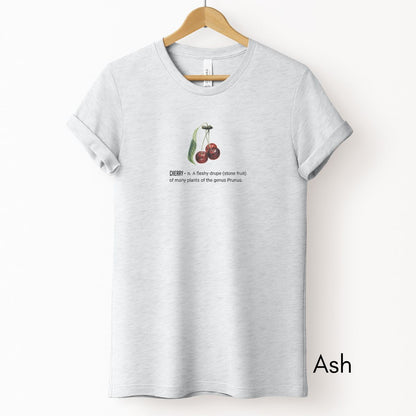 Cherry Tee | Unisex Jersey Short Sleeve Tee | Nature Lover Gift | Fruit Tshirt | Pomologist T-shirt | Botany Tshirt | Horticulturist Gift