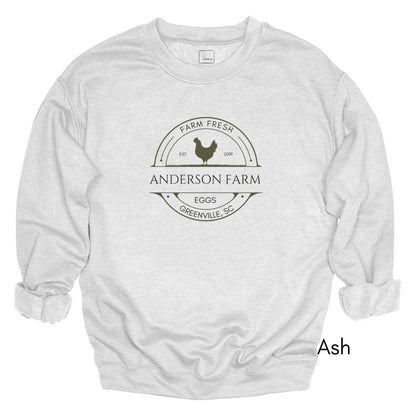 Custom Farm Tractor Unisex Crewneck Sweatshirt