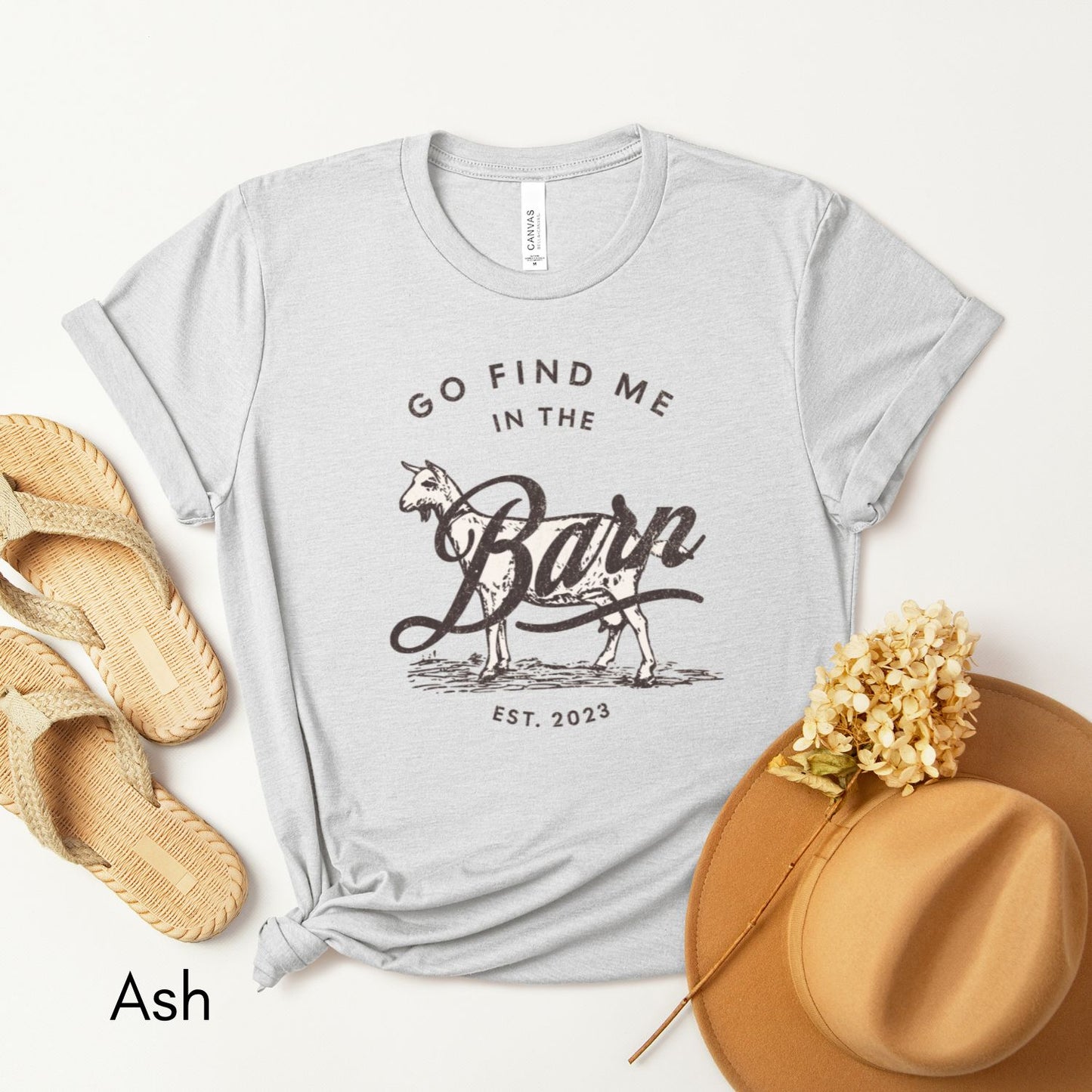 Find Me in the Goat Barn Tee | Dairy Goat Farmer's Short Sleeve Tee | Goat Lover T-shirt | Mother's Day Gift | Pastel Spring Color Tee