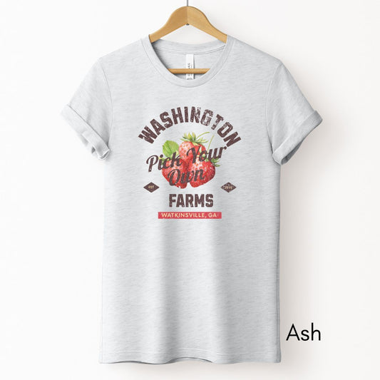 Pick Your Own Custom Strawberry Farm Tee | Unisex Jersey Short Sleeve Tee | Personalized Gift for Farmers | Pick Your Own Strawberries