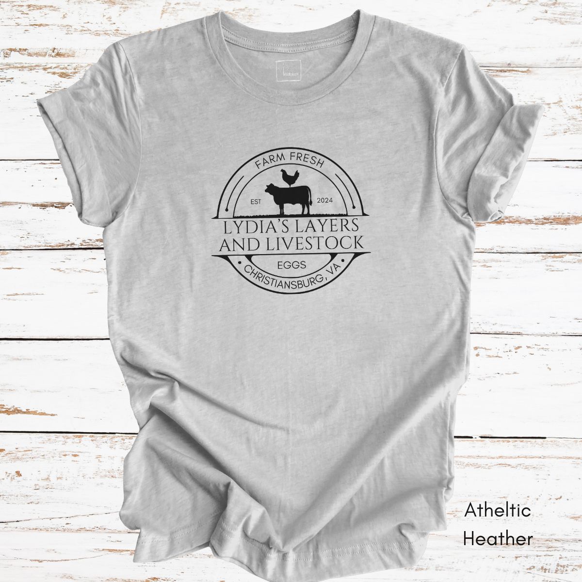 CUSTOM  Egg/Cattle Farm Light Weight Unisex Jersey T-shirt