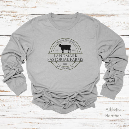 Custom Cattle Farm Long Sleeve Light Weight Jersey T-shirt