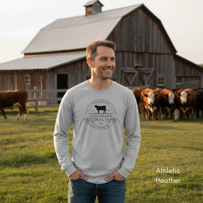 Custom Cattle Farm Long Sleeve Light Weight Jersey T-shirt
