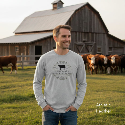 Custom Cattle Farm Long Sleeve Light Weight Jersey T-shirt