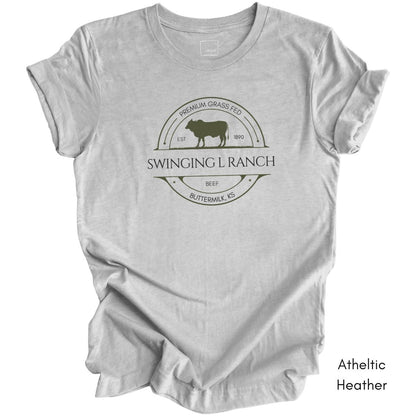 Custom Cattle Beef Farm Light Weight Unisex Jersy T-shirt Steer Version