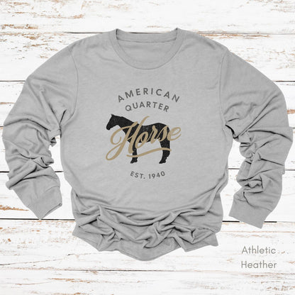 American Quarter Horse Long Sleeve Light Weight Jersey Unisex T-shirt