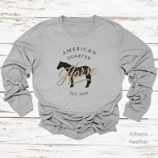 American Quarter Horse Long Sleeve Light Weight Jersey Unisex T-shirt