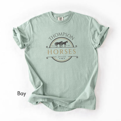Custom Spoiled Horse Farm Unisex Vintage Style Mid-Weight T-shirt