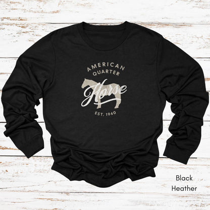 American Quarter Horse Long Sleeve Light Weight Jersey Unisex T-shirt