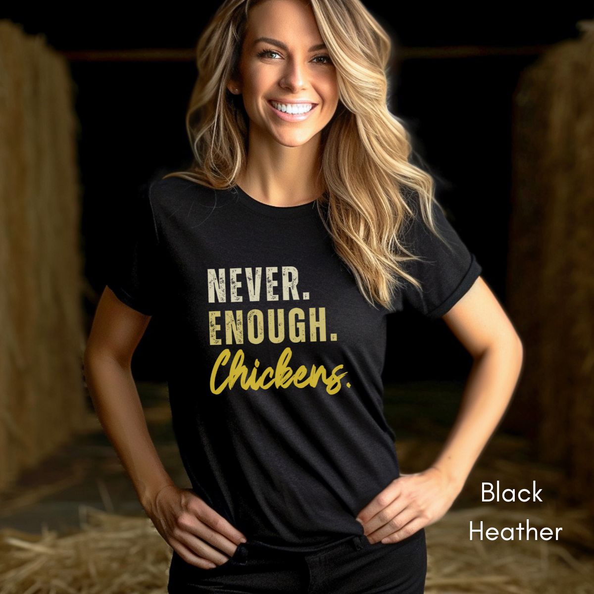 Never Enough Chickens Tee | Chicken Lover Tee | Funny Chicken Keeper Tee | Homesteading T-shirt | Gift for Chicken Farmer | Farm Life Tshirt