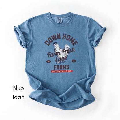 Custom Vintage Egg Farm Tee- Unisex Midweight T-shirt