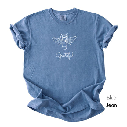 Bee Grateful Unisex Garment-Dyed Midweight T-shirt