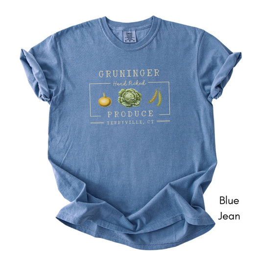 Custom Produce Farm Unisex Garment Dyed Midweight T-shirt