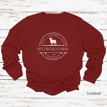 Custom Sheep Lamb Farm Long Sleeve Light Weight Jersey T-shirt