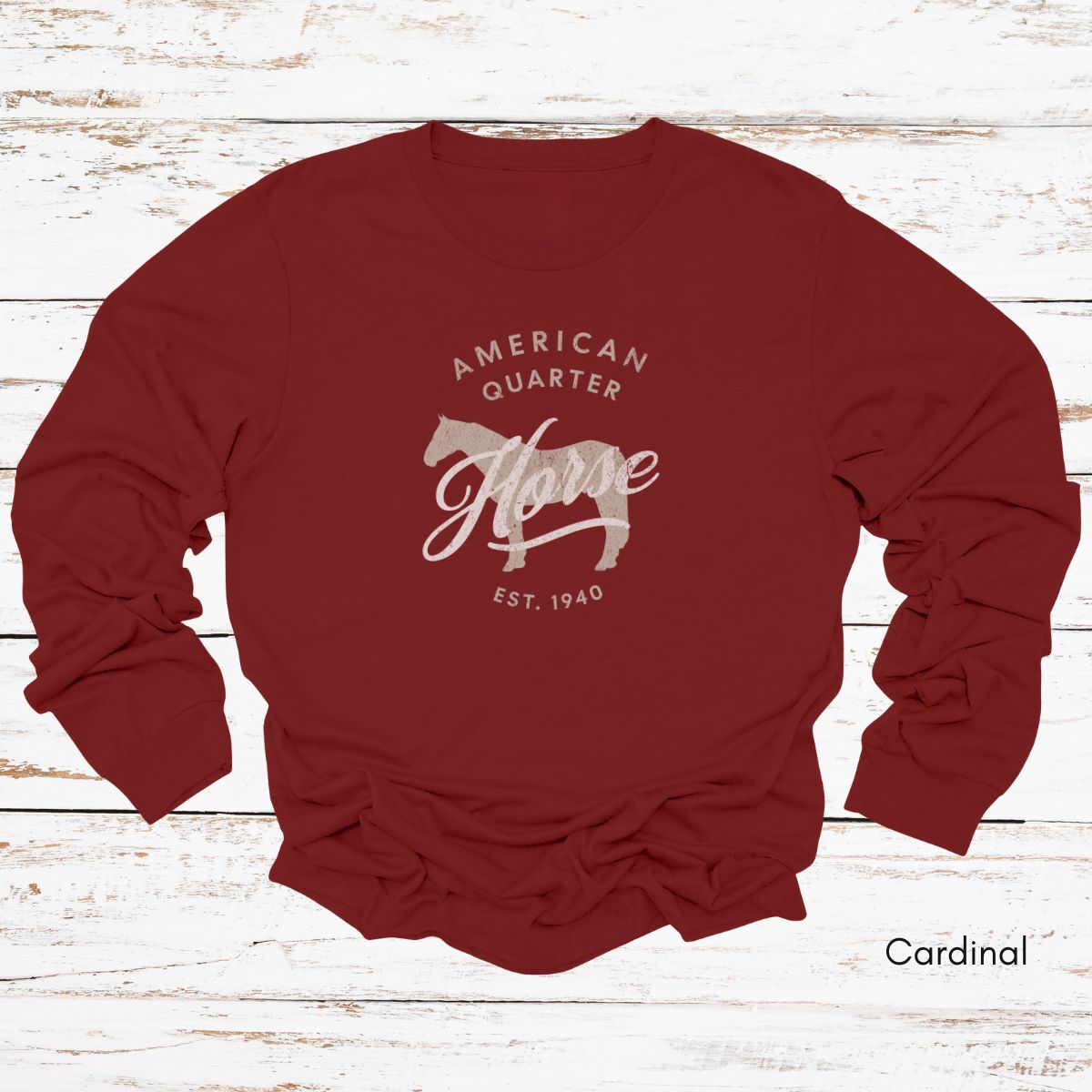 American Quarter Horse Long Sleeve Light Weight Jersey Unisex T-shirt
