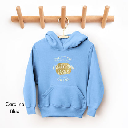 Custom Hay YOUTH/KIDS Heavy Blend Hooded Sweatshirt Personalized Gift for Farmers Family Hay Dealer