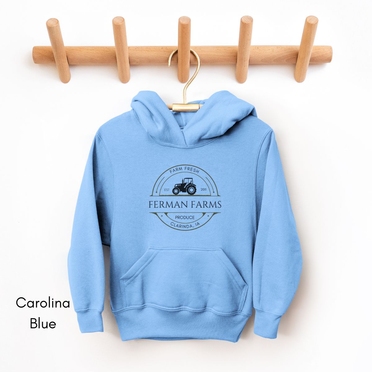 Custom Farm YOUTH/KIDS Heavy Blend Hooded Tractor Sweatshirt