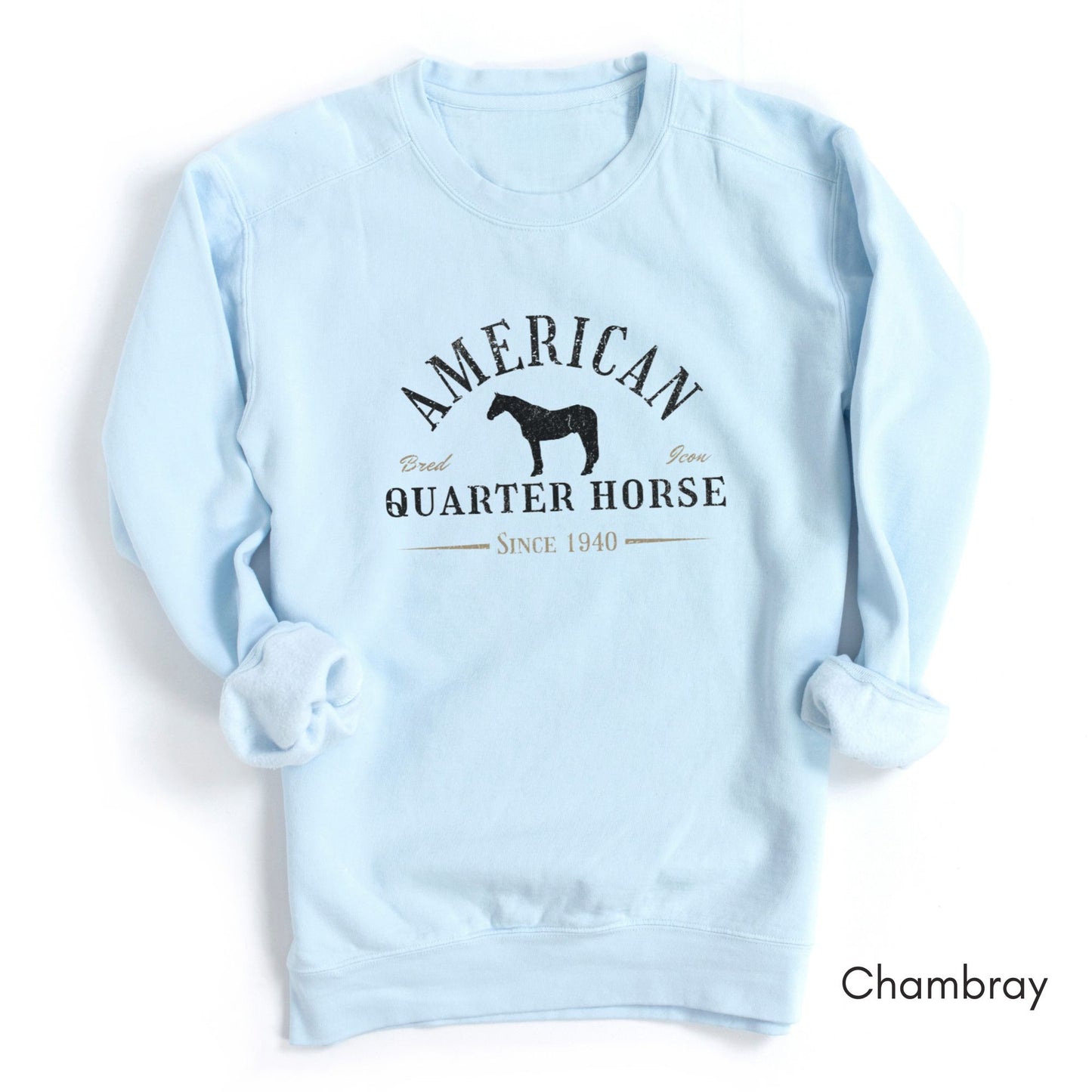 American Quarter Horse Garment-Dyed Vintage Style Sweatshirt