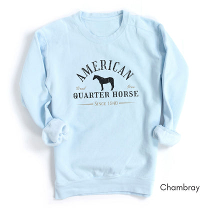 American Quarter Horse Garment-Dyed Vintage Style Sweatshirt