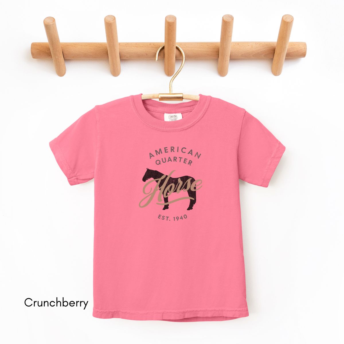 Quarter Horse Breed YOUTH/KIDS Midweight Tee, Kids Horse Lover T-Shirt, Equestrian Gift Shirt, Child's Animal Graphic Tee, Youth Cowboy Tee