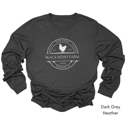 Custom Long Sleeve Light Weight Jersey Local Egg Farm Tee