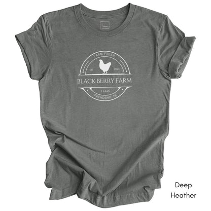 Custom Egg Farm Unisex Jersy Light Weight Tee Dark Colors