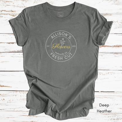 Custom Fresh Cut Flower Farm Light Weight Jersey T-shirt