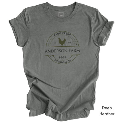 Custom Egg Farm Unisex Light Weight Jersey T-shirt