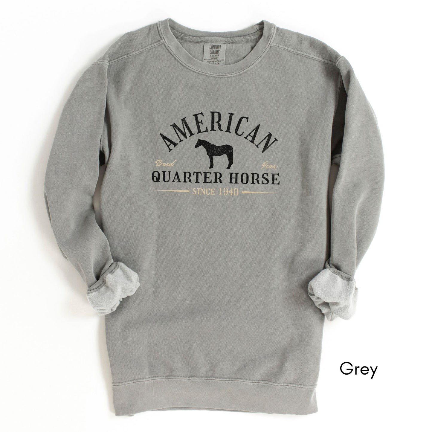 American Quarter Horse Garment-Dyed Vintage Style Sweatshirt