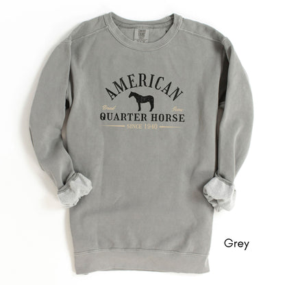 American Quarter Horse Garment-Dyed Vintage Style Sweatshirt