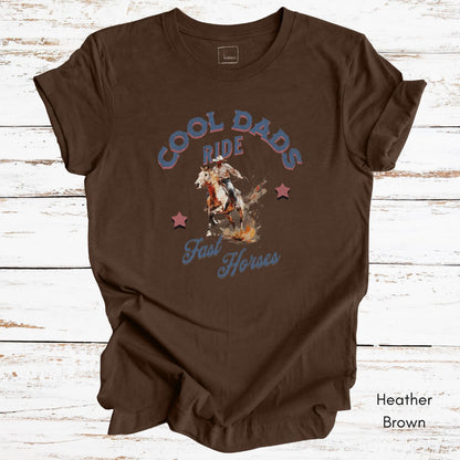 Cool Dads Ride Fast Horses - Jersey Light Weight T-shirt