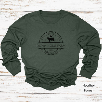 Custom Long Sleeve Light Weight Jersey Local Farm Tee