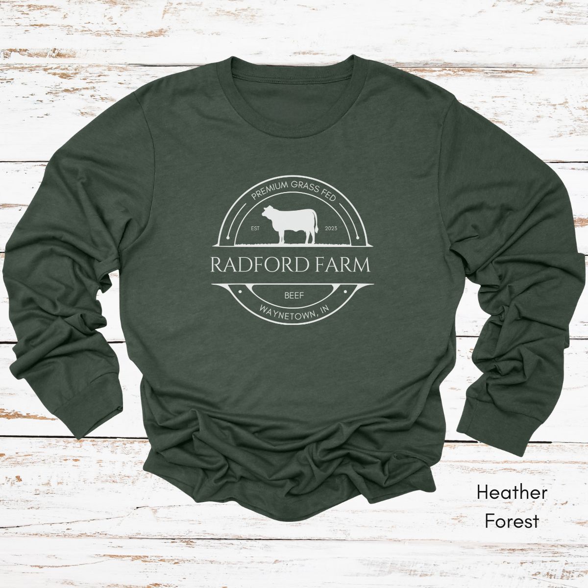 Custom Cattle Farm Long Sleeve Light Weight Jersey T-shirt