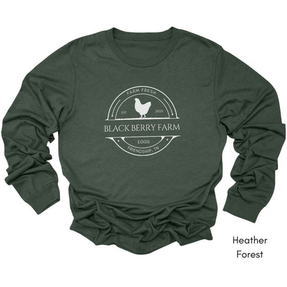 Custom Long Sleeve Light Weight Jersey Local Egg Farm Tee