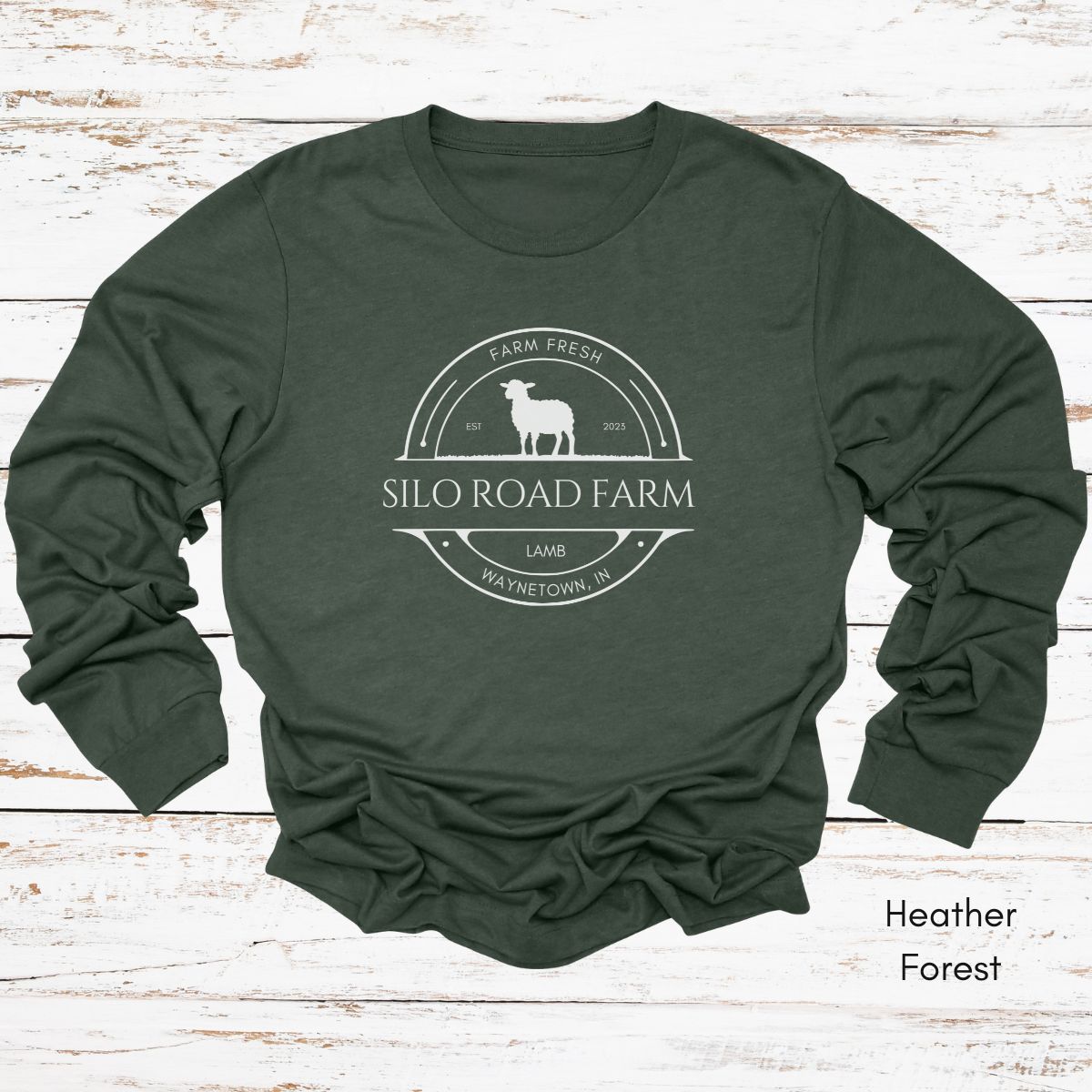 Custom Sheep Lamb Farm Long Sleeve Light Weight Jersey T-shirt