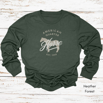 American Quarter Horse Long Sleeve Light Weight Jersey Unisex T-shirt
