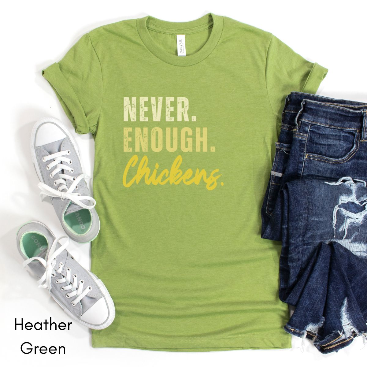 Never Enough Chickens Tee | Chicken Lover Tee | Funny Chicken Keeper Tee | Homesteading T-shirt | Gift for Chicken Farmer | Farm Life Tshirt