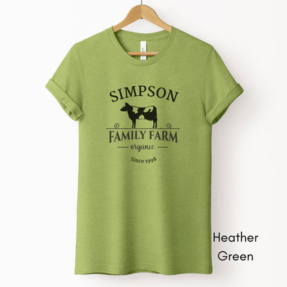 Custom Family Farm tee | Local Dairy Farmer T-shirt | Personalized Farm Tee | Gift for Homesteader | Farmer's Market Tshirt