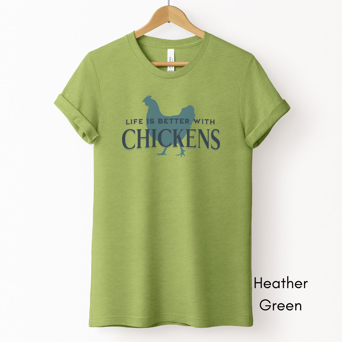 Life is Better With Chickens Tee | Chicken Lover Short Sleeve Tee | Poultry Enthusiast T-shirt | Mother's Day Gift | Pastel Spring Color Tee