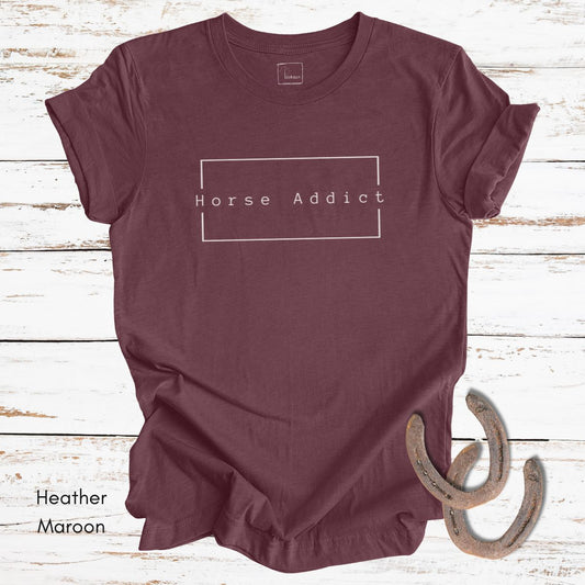 Horse Addict Unisex Jersey Light Weight T-shirt