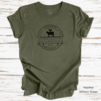 CUSTOM  Egg/Cattle Farm Light Weight Unisex Jersey T-shirt