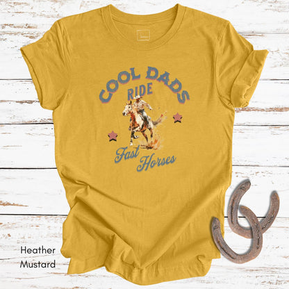 Cool Dads Ride Fast Horses - Jersey Light Weight T-shirt